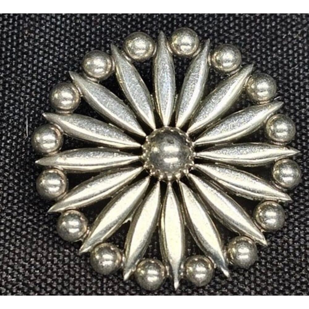 Vintage Hans Hansen Sterling Silver Brooch Denmark Mid Century Modern 925